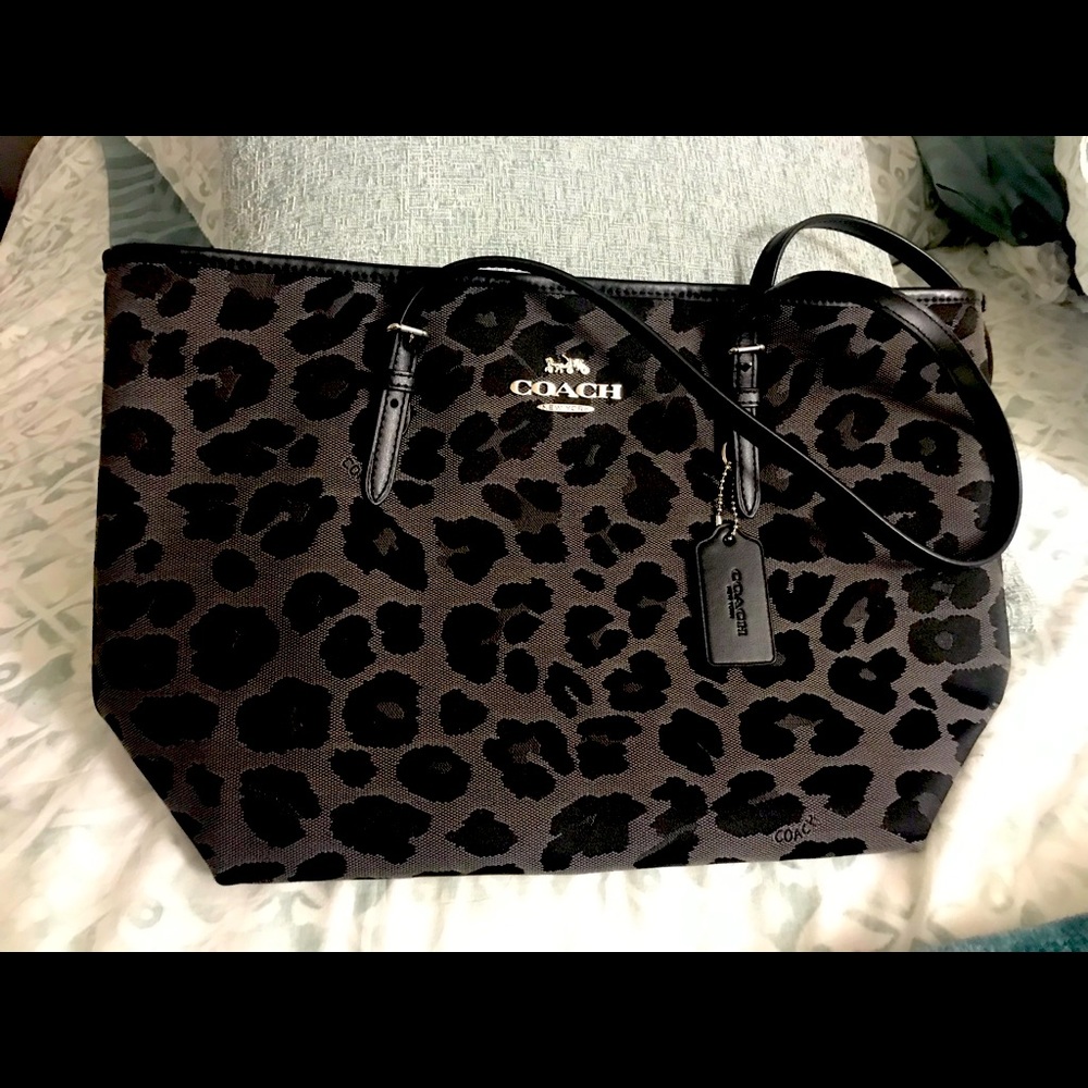 COPY - Coach Leopard Zip Tote